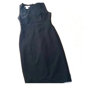 Sleeveless black evening dress